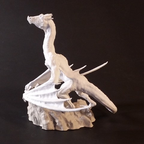 Image of Dragon Posed on Mountaintop
